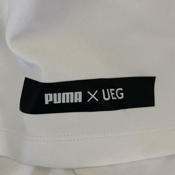 Mens PUMA X UEG Crew Neck Long Sleeve Hoodie Size S small Black White Hooded - Picture 5 of 9